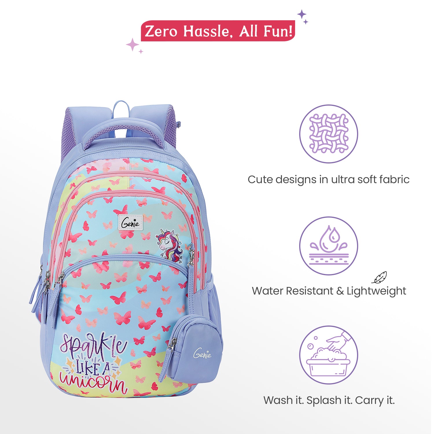 Pixie 27L Lavender School Backpack