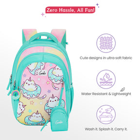 Caticorn Small Backpack for Kids - Teal