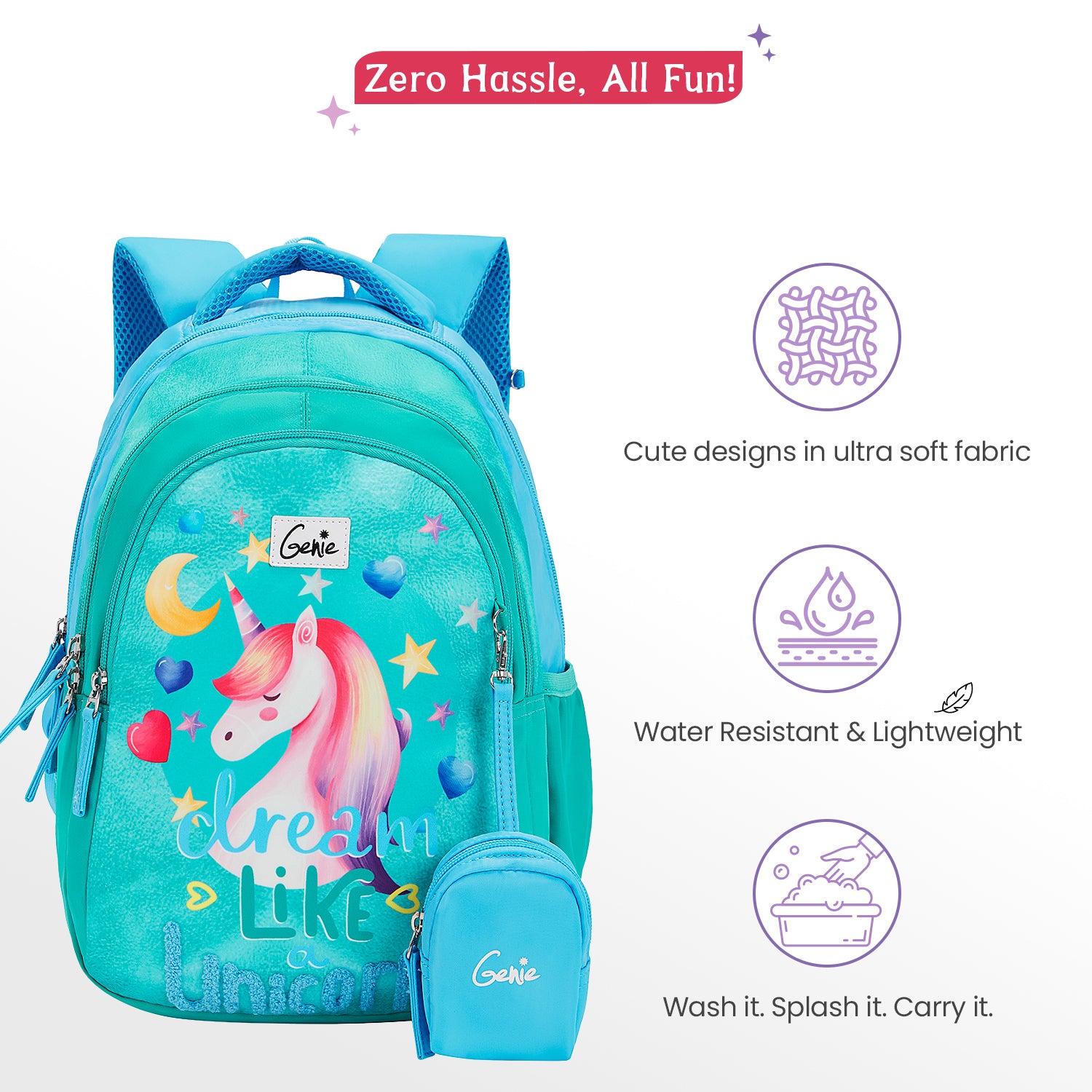 Unicorndream Small Backpack for Kids - Green