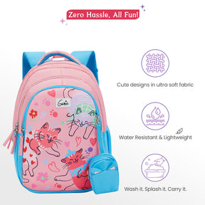 Purrfect Small Backpack for Kids - Pink