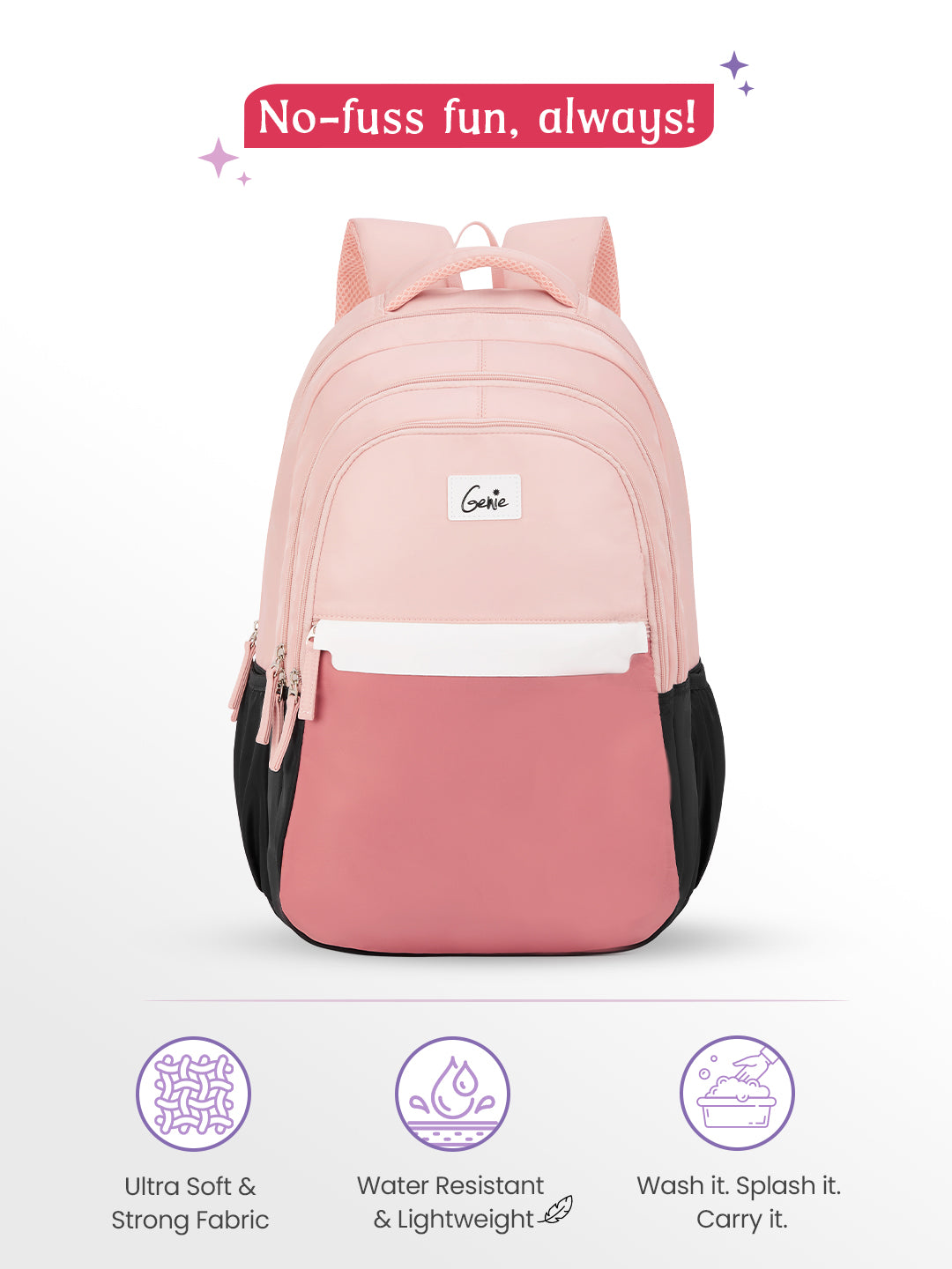 Vibecheck 36L Laptop Backpack With Raincover - Beige