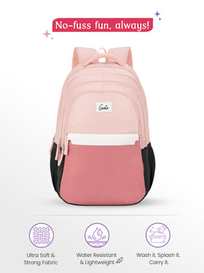 Vibecheck 36L Laptop Backpack With Raincover - Beige