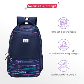 Ocean 36L Navy Blue Laptop Backpack With Raincover