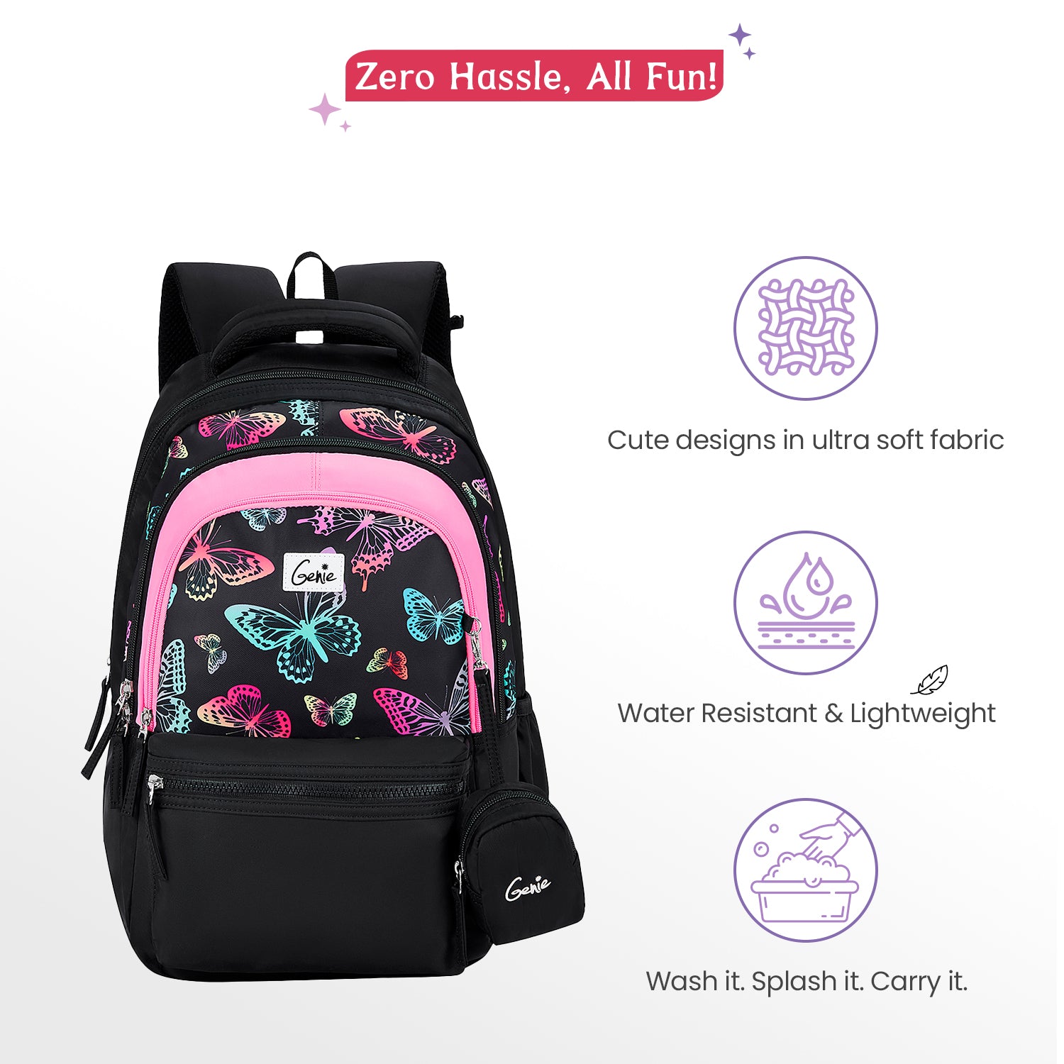 Nectar 27L Black School Backpack