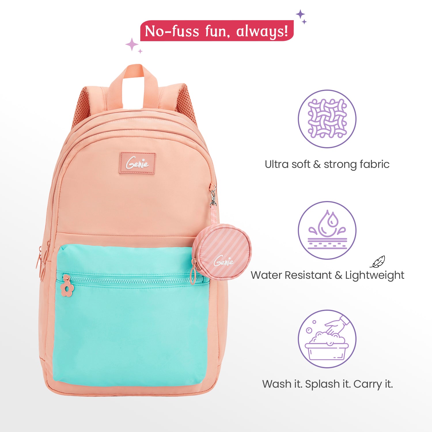 Chique 28L Teal Laptop Backpack With Raincover