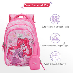 Mermaid Small Backpack for Kids - Pink