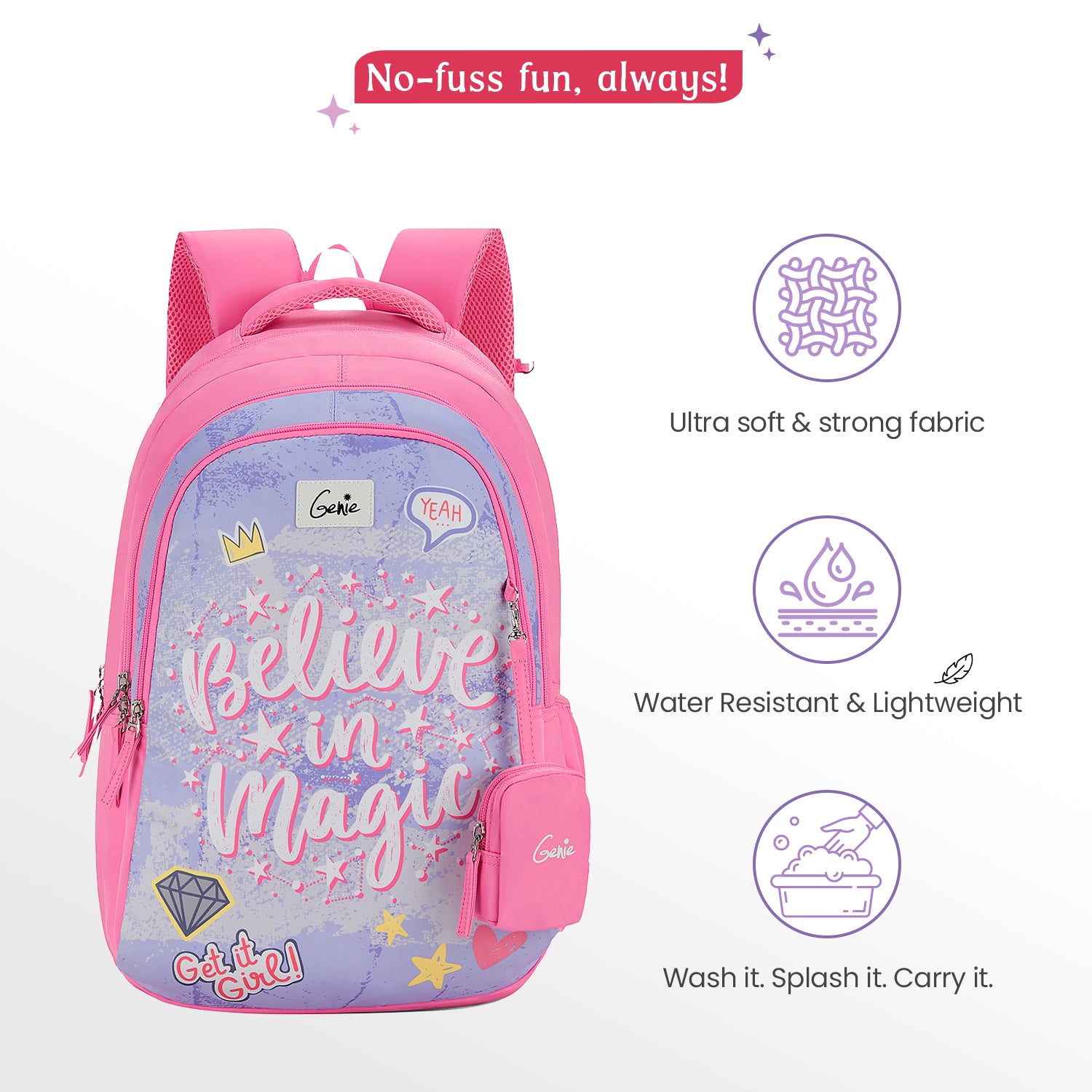 Magic 36L Pink School Backpack