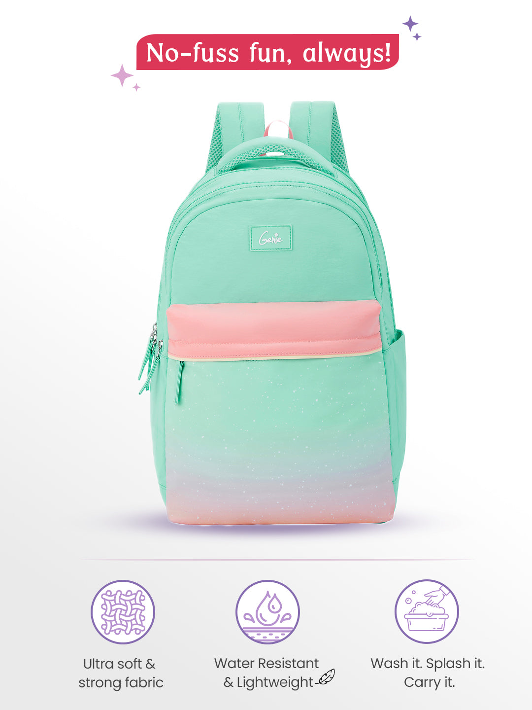 Twinkle Dusk 27L School Backpack - Green