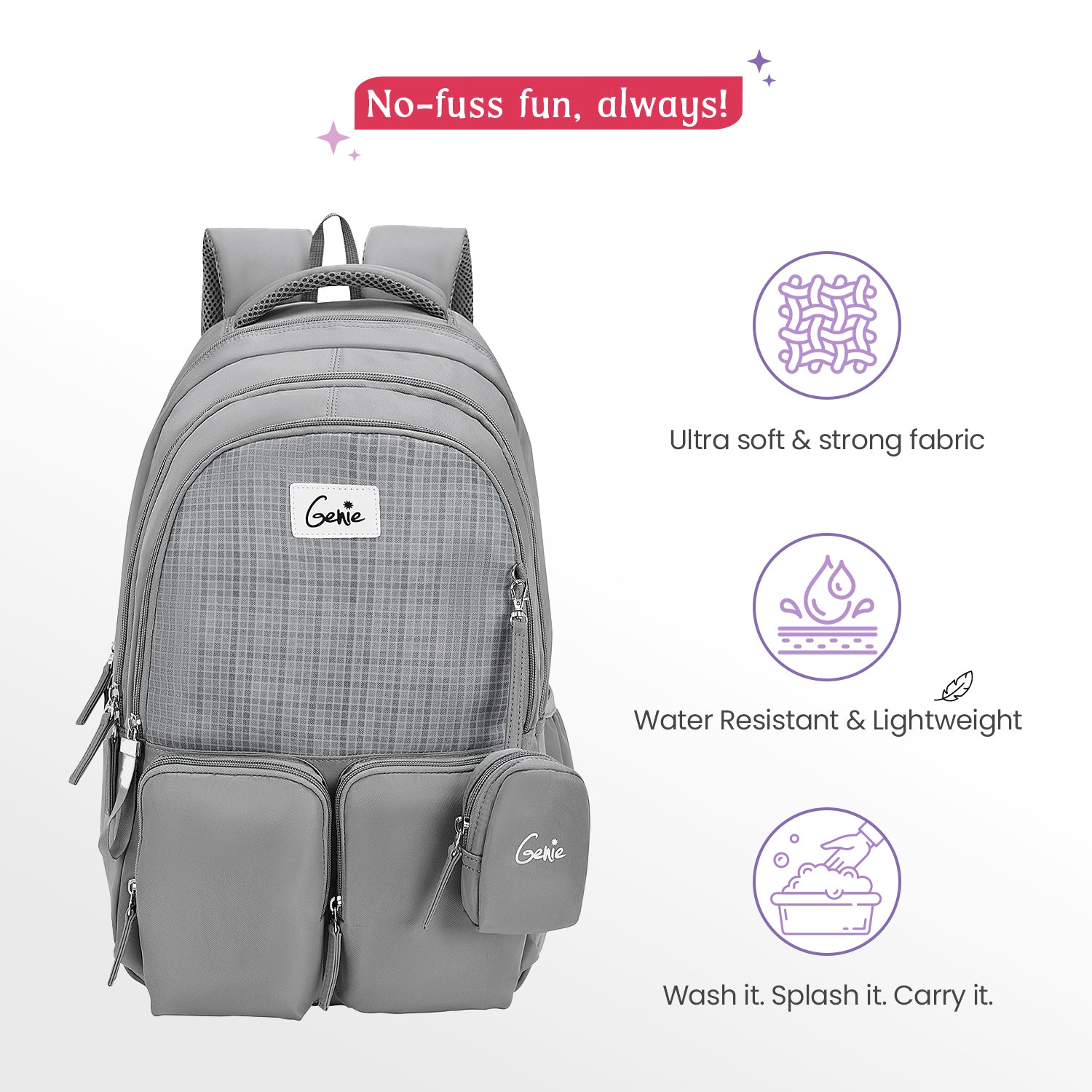 Ariana 36L Grey Laptop Backpack