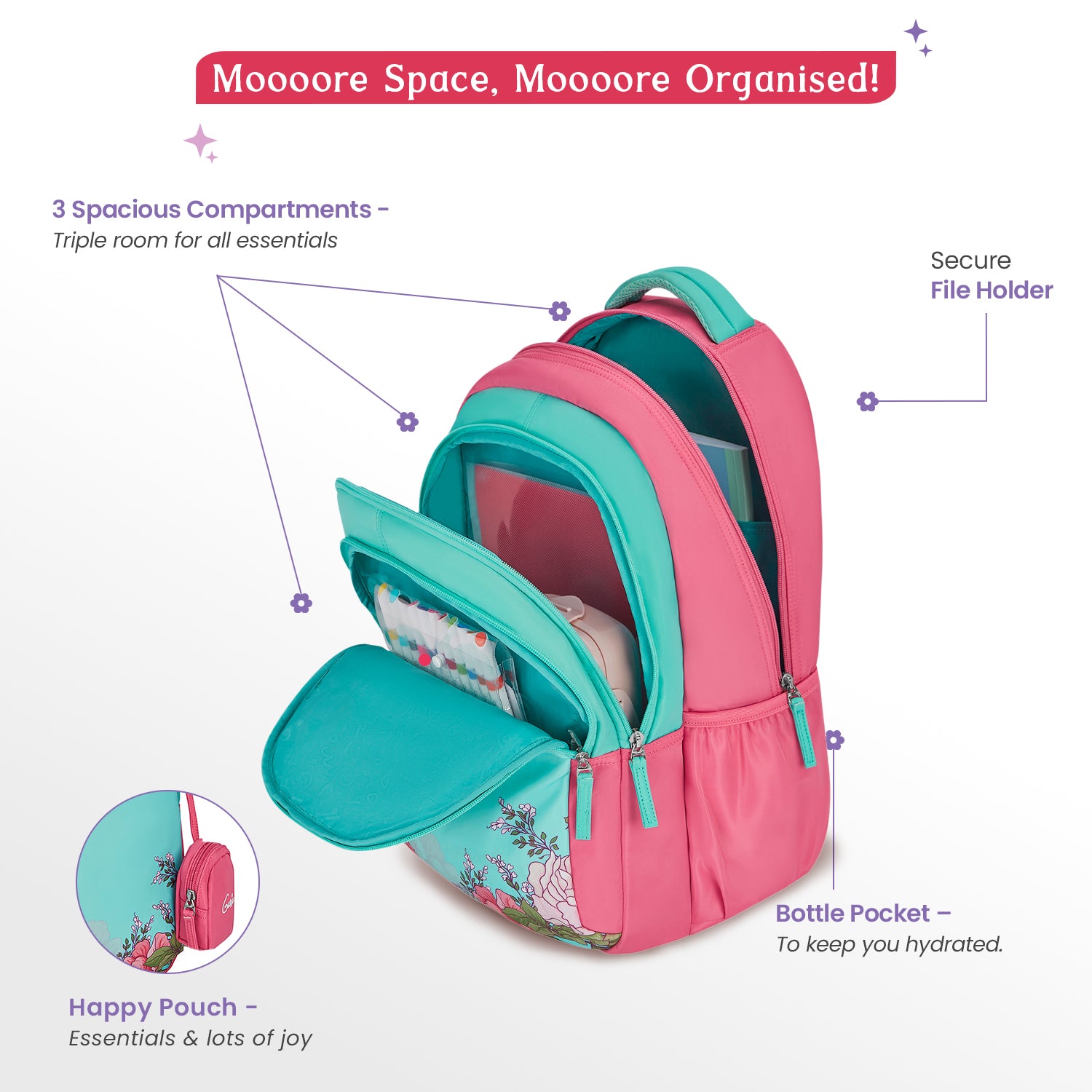 Juliet 36L Teal School Backpack