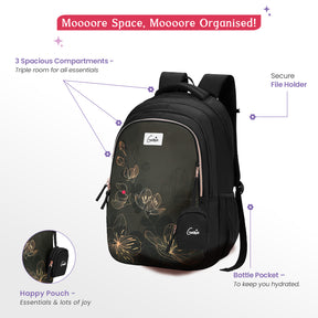 Twinkle 36L Black School Backpack