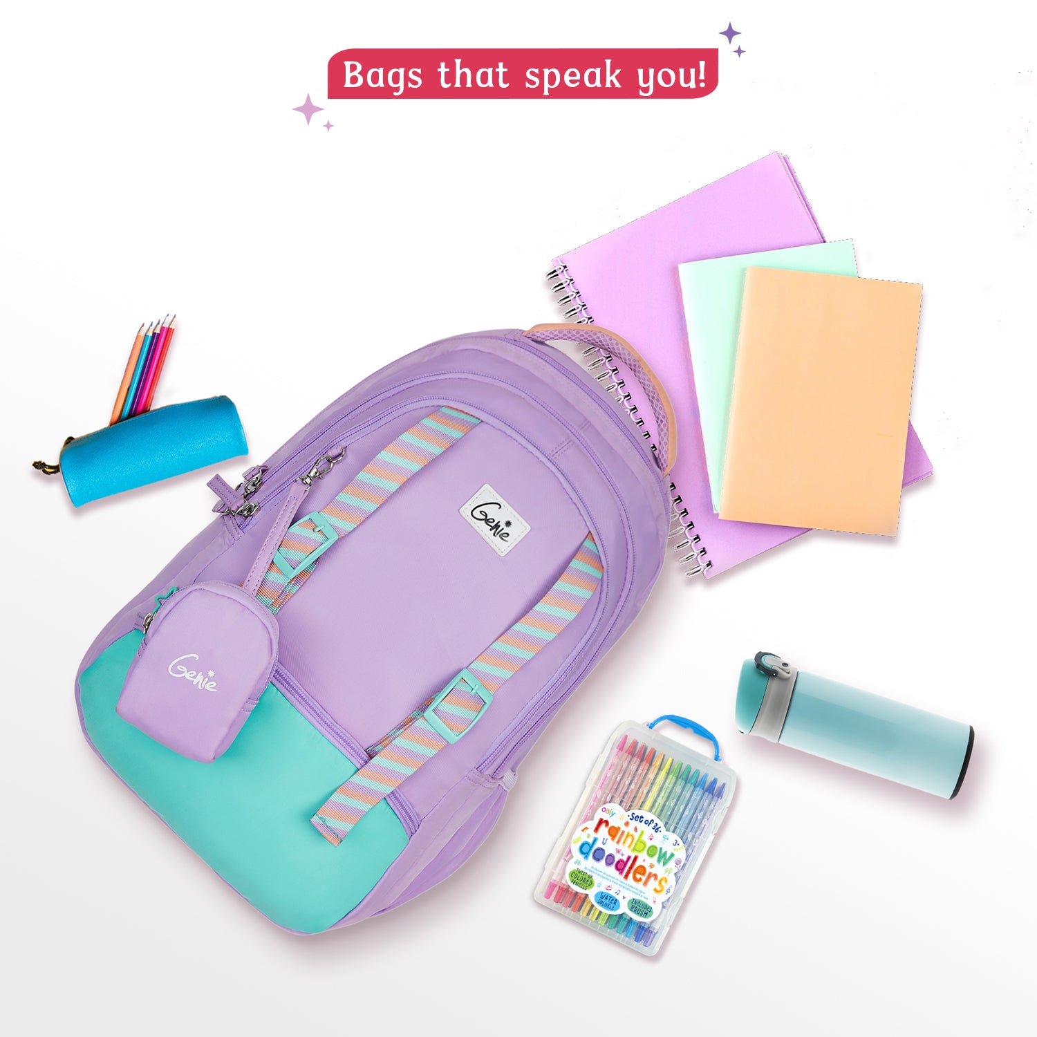 Gemini 27L Purple School Backpack