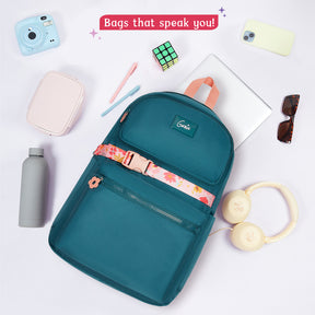 Maple 21L Dark Green College Backpack With Laptop Sleeve