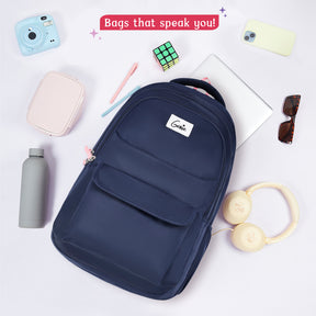 Angela 36L Navy Blue Laptop Backpack With Raincover