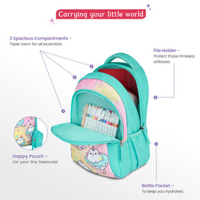 Caticorn Small Backpack for Kids - Teal