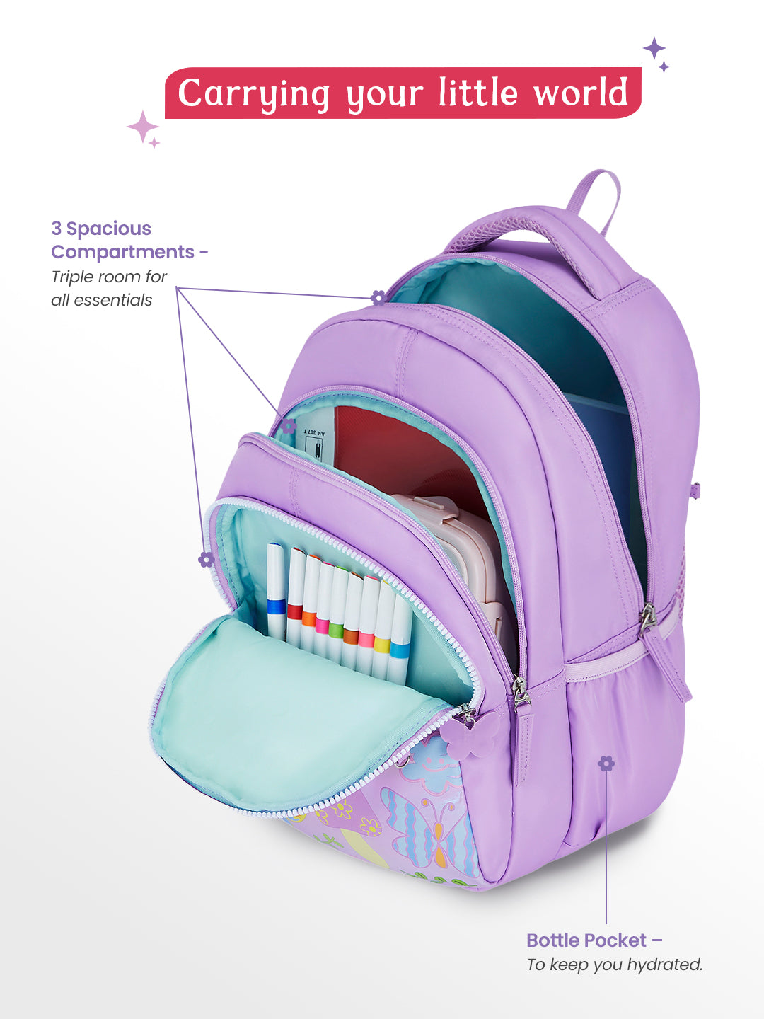 Doodle Small Backpack for Kids - Lavender