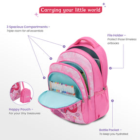 Mermaid Small Backpack for Kids - Pink