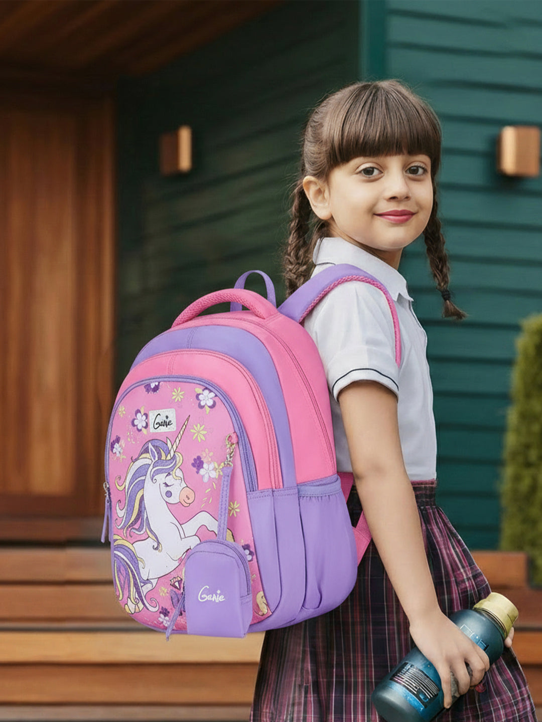 Twinkle Corn Small Backpack for Kids - Pink