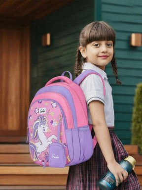 Twinkle Corn Small Backpack for Kids - Pink