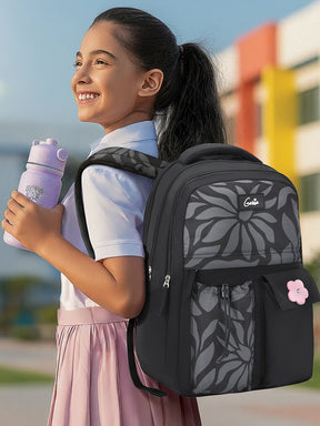 Peotry 27L School Backpack - Black