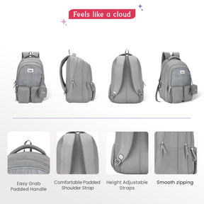 Ariana 36L Grey Laptop Backpack