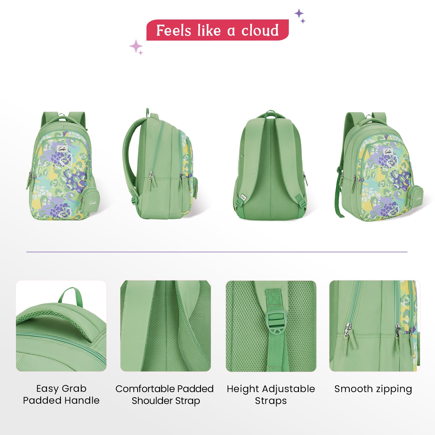 Laena 36L Ash Green School Backpack