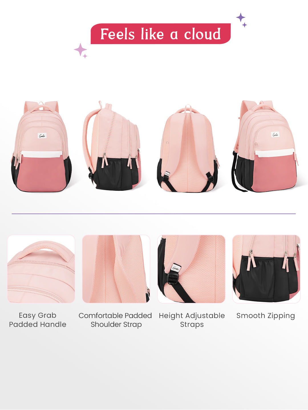 Vibecheck 36L Laptop Backpack With Raincover - Beige