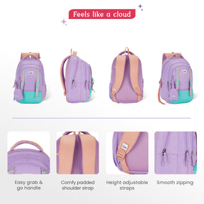 Gemini 27L Purple School Backpack