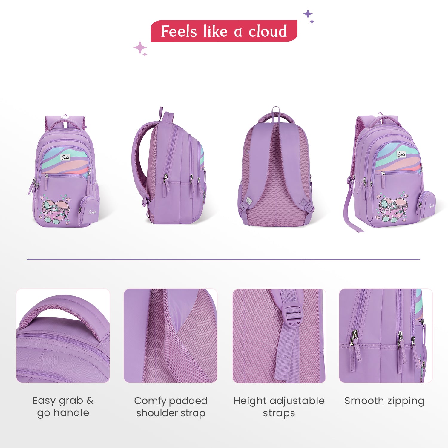 Starlight 27L Purple School Backpack