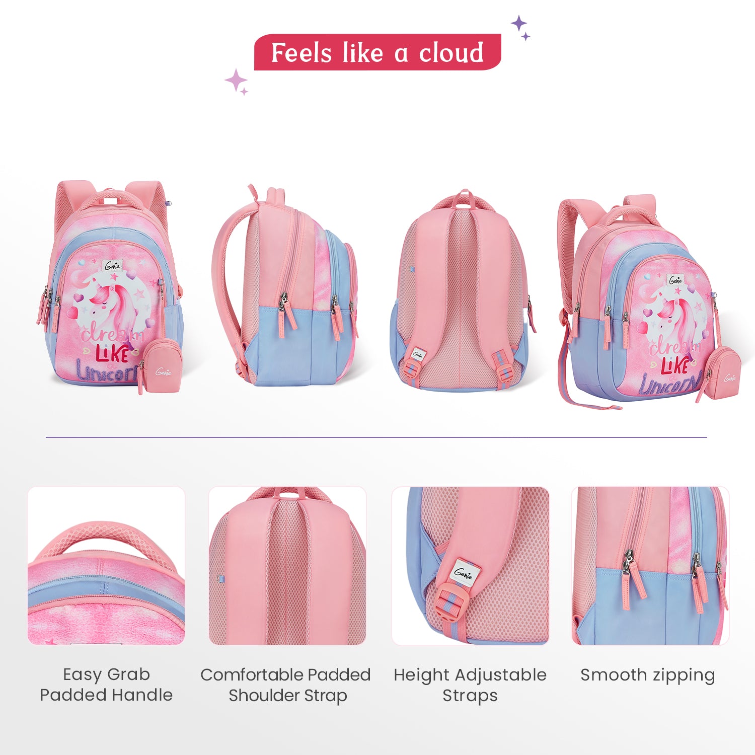 Unicorndream Small Backpack for Kids - Pink