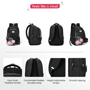 Lovelace 36L Black School Backpack