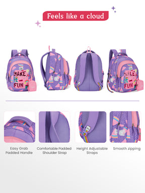 Fun pop Small Backpack for Kids - Purple