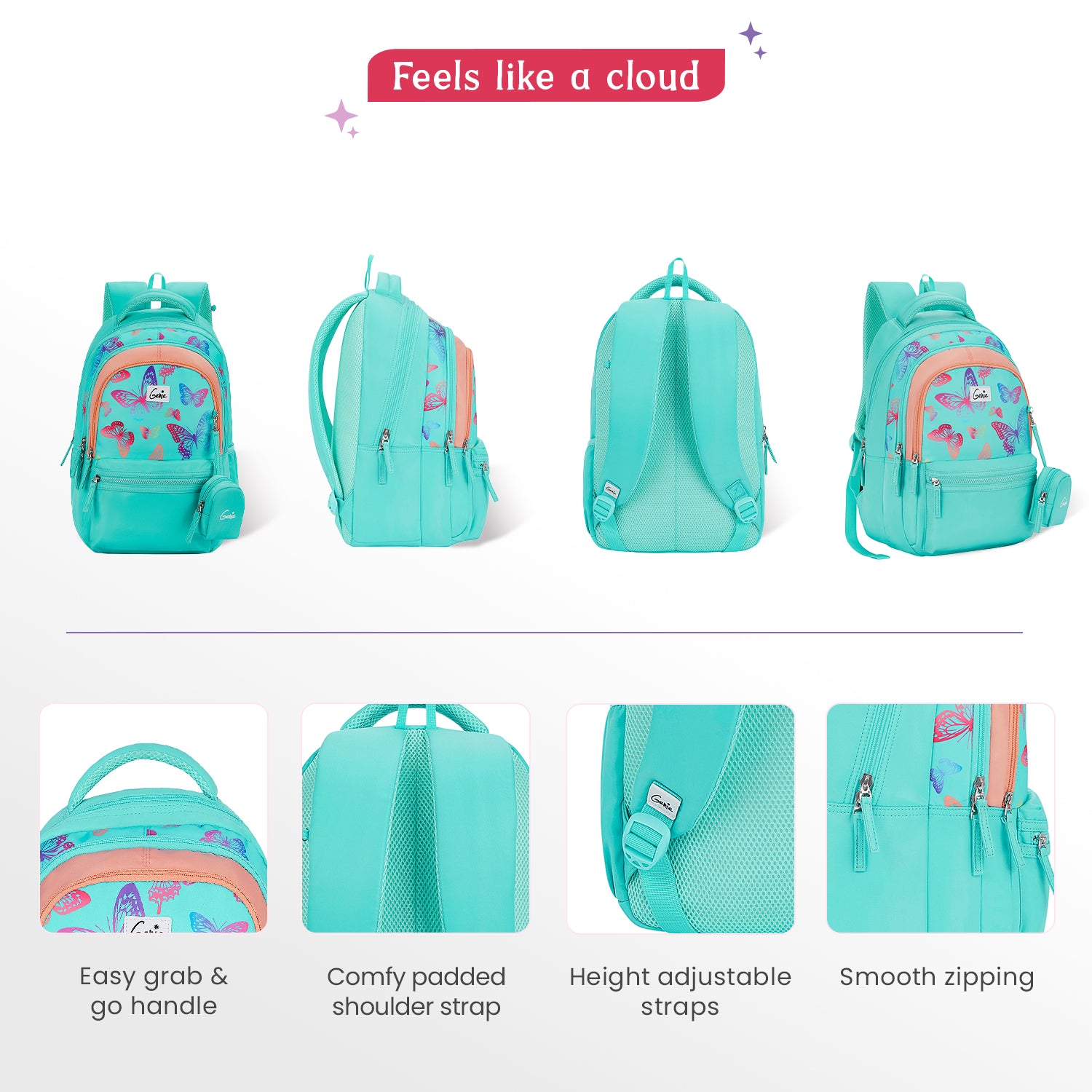 Nectar 27L Teal School Backpack