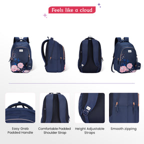 Lovelace 36L Navy Blue School Backpack