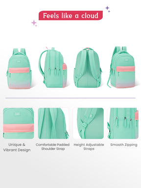 Twinkle Dusk 27L School Backpack - Green