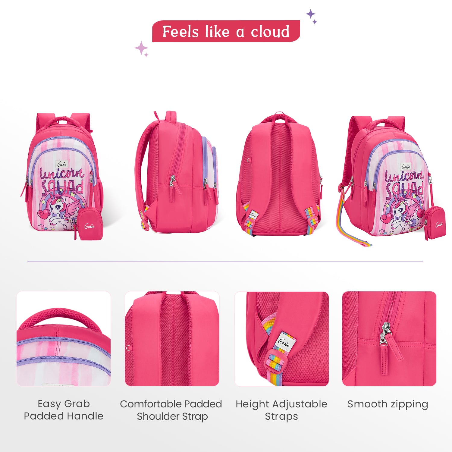 Unicornsquad Small Backpack for Kids - Pink