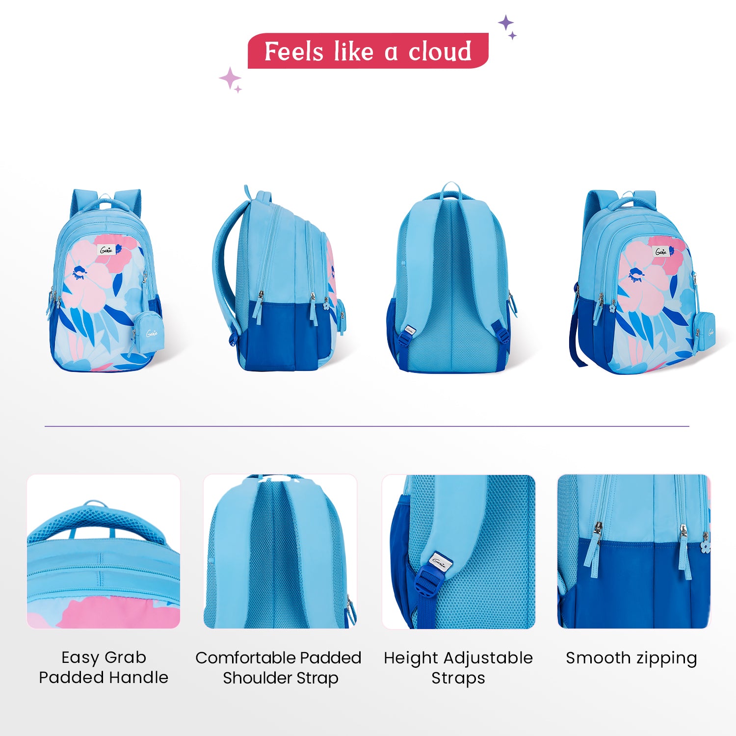 Alice 36L Blue School Backpack