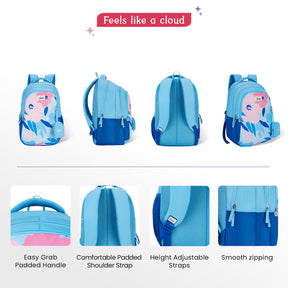 Alice 36L Blue School Backpack