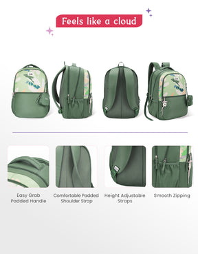Sketch 40L Laptop Backpack With Raincover - Ash Green