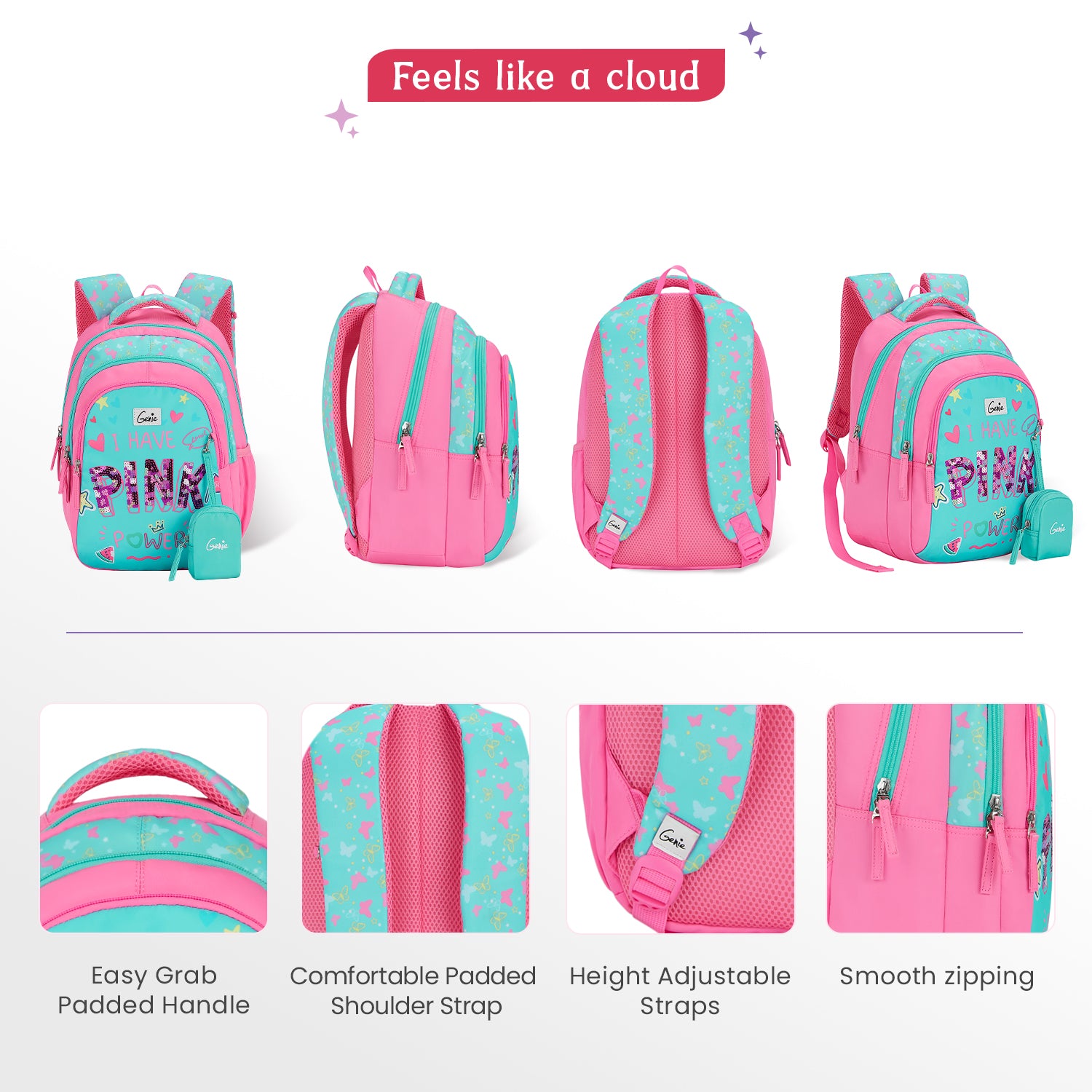 Pinkpower Small Backpack for Kids - Teal