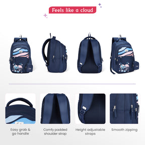 Starlight 27L Navy Blue School Backpack