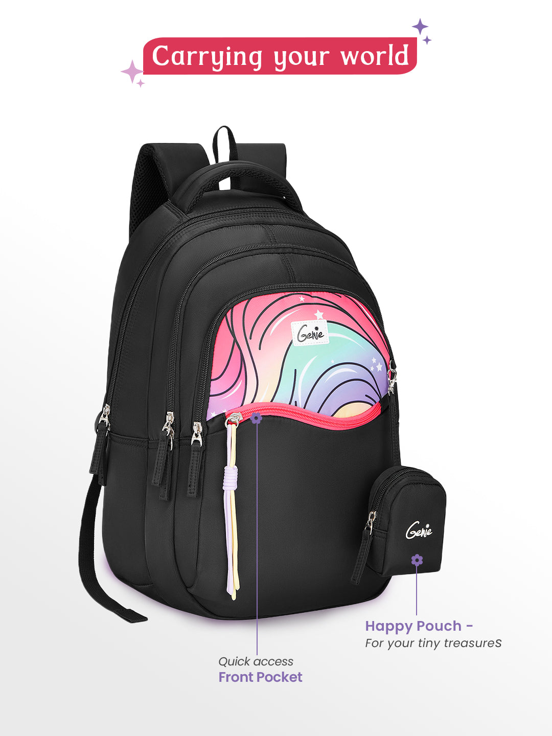 Cluster 27L School Backpack - Black