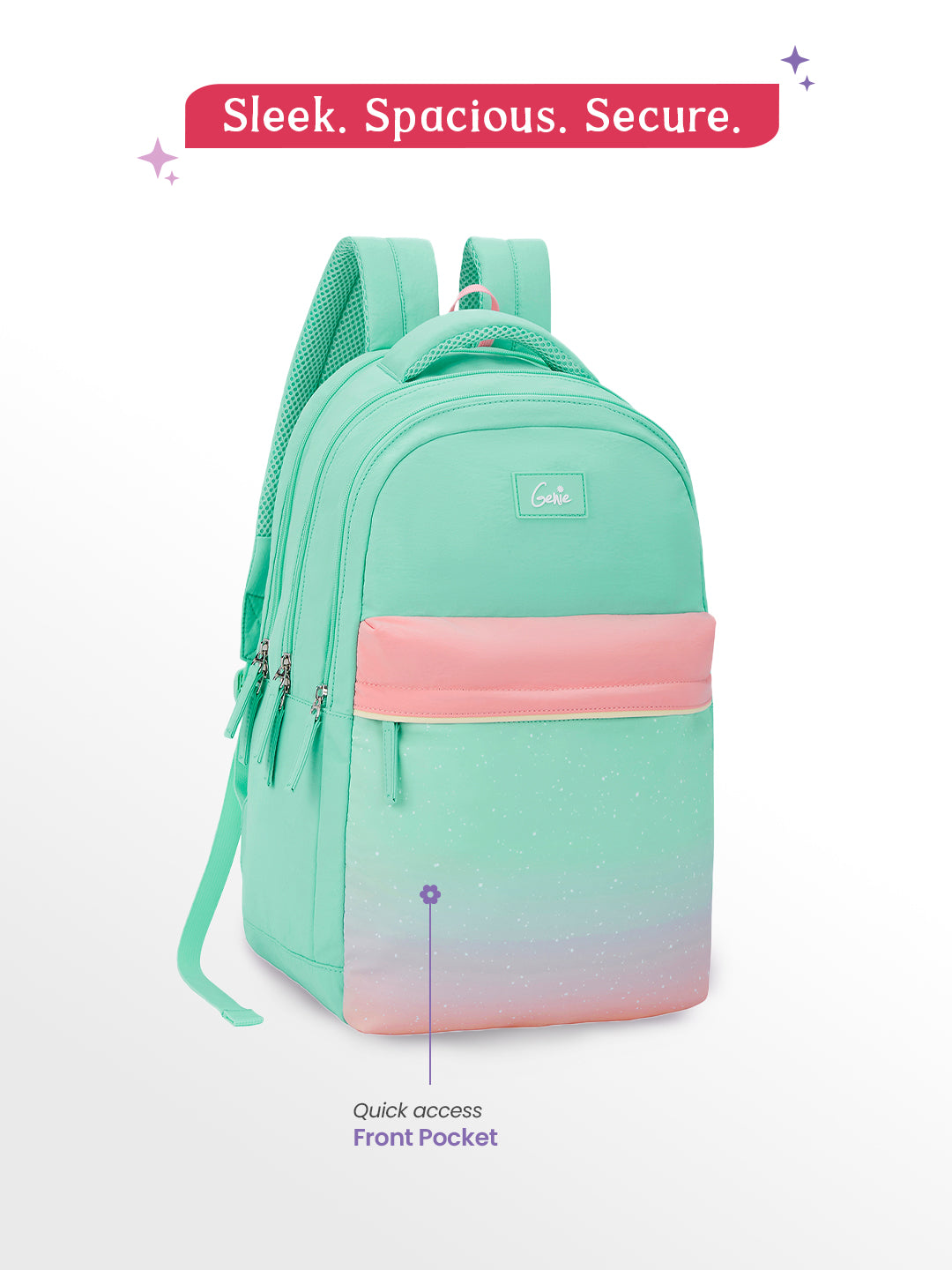 Twinkle Dusk 27L School Backpack - Green