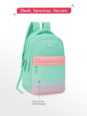 Twinkle Dusk 27L School Backpack - Green