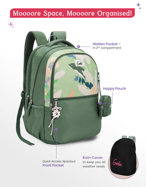 Sketch 40L Laptop Backpack With Raincover - Ash Green