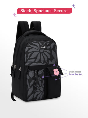 Peotry 27L School Backpack - Black