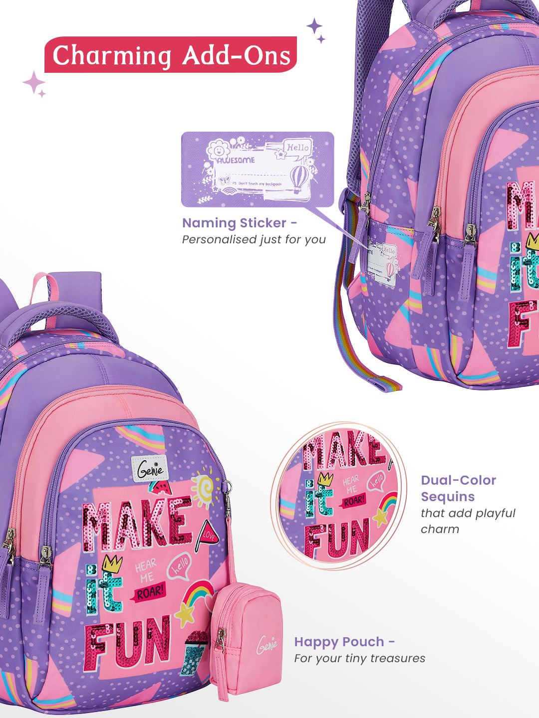 Fun pop Small Backpack for Kids - Purple