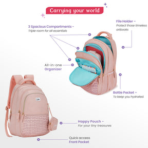 Jewel 27L Beige School Backpack