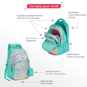 Pixie 27L Teal School Backpack