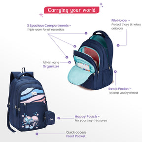 Starlight 27L Navy Blue School Backpack